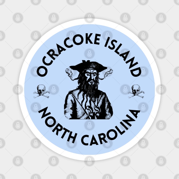 Blackbeard on Ocracoke Magnet by Trent Tides